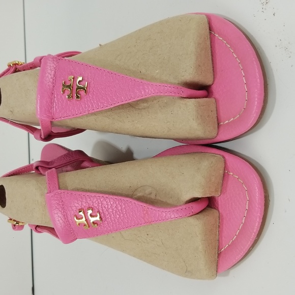 Tory Burch Pink Wedge Sandal - Picture 2 of 14